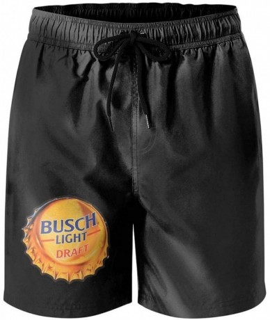 Board Shorts Busch-Light-Beer-Logo-Custom Novelty Beach Board Shorts Swim Trunks for Mens - White-25 - CE19C54XH7G $64.53