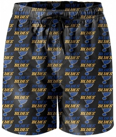 Board Shorts Mens Swim Trunk Quick Dry Home Short Beachwear with Mesh Lining Pockets Beach Shorts - St. Louis Blues-2 - CZ18S...