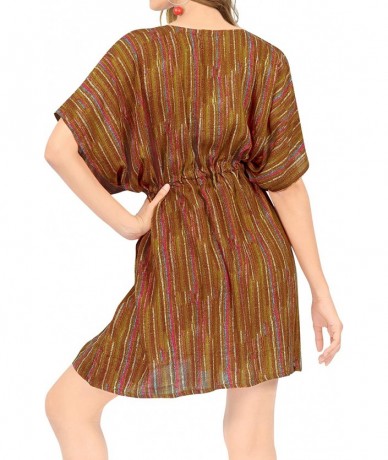 Cover-Ups Womens Sexy Chiffon Swimsuit Cover Ups Sheer Bikini Plus Blouse Shirt C - Brown_y711 - CM1952IYHX3 $36.64