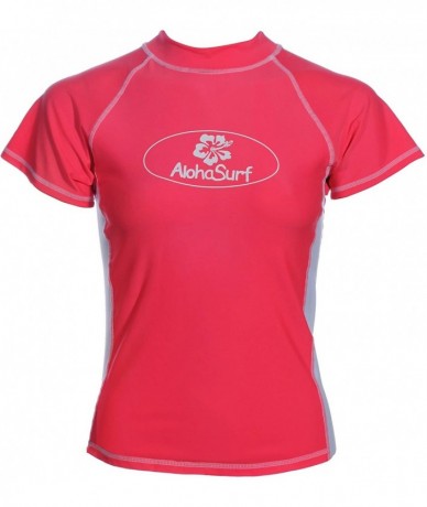 Rash Guards Ladies Rashguard (Choose Color & Size) - Pink/White Logo - CU18YAS8846 $28.90