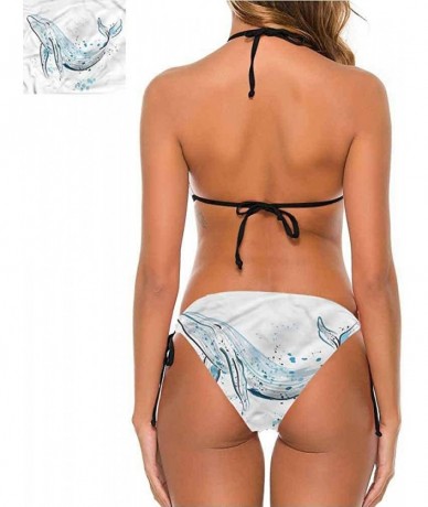 Bottoms Strap Swimwear Whale- Swimming Under Sun Make You Feel Comfortable/Confident - Multi 06-two-piece Swimsuit - CO19E7C5...