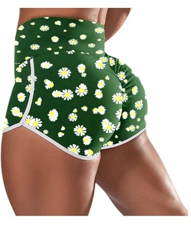 Cover-Ups Women Basic Slip Shorts Compression Workout Leggings Yoga Shorts Capris - 004 Green - CG190OXZGXD $29.06