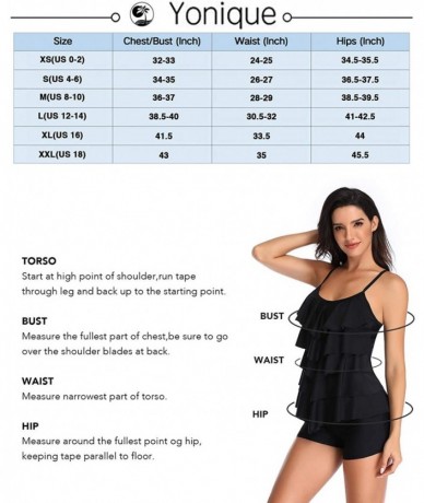 Tankinis Womens Slimming Tankini Top Swimsuit with Triangle Briefs Two Piece Ruched Bathing Suit - Tea - C71936N95SM $34.34