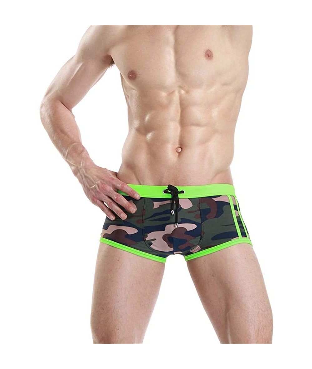 Trunks Men's Camouflage Printed Shorts Swim Trunks Quick Dry Beach Surfing Swimming - CU18QMLZEDY $27.88