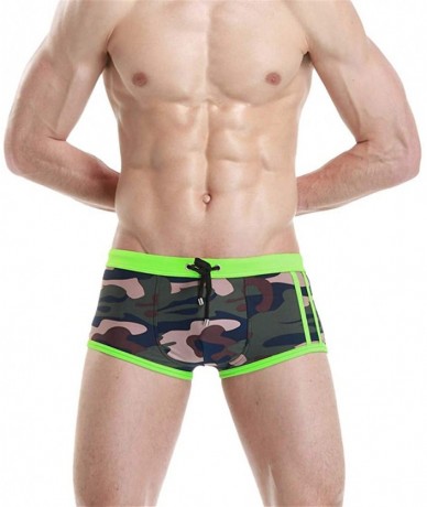 Trunks Men's Camouflage Printed Shorts Swim Trunks Quick Dry Beach Surfing Swimming - CU18QMLZEDY $27.88