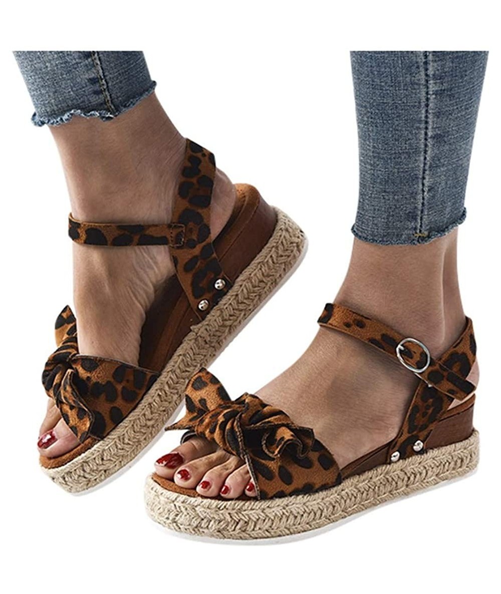 One-Pieces Wedge Sandals for Women Wide-2020 Fashion Wedge Ankle Buckle Sandals Summer Beach Sandals Open Toe Espadrille Plat...