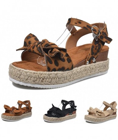 One-Pieces Wedge Sandals for Women Wide-2020 Fashion Wedge Ankle Buckle Sandals Summer Beach Sandals Open Toe Espadrille Plat...