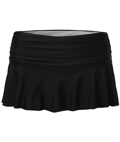 Bottoms Women Swimwear Skirts Ladies Swimming Ruffle Low Waist Swim Skirt Bikini Bottom Swimwear Summer Beach Briefs Black - ...