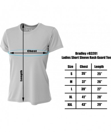 Rash Guards Women's Casual Fit Short Sleeve Rash Guard Swim Shirt with UV Protection - White - CI12NDUW5HR $28.13