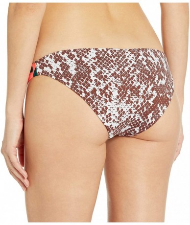 Bottoms Women's Flirt Reversible Signature Cut Bikini Bottom Swimsuit - Poppy Brown Python - CU18YUDC78R $74.51