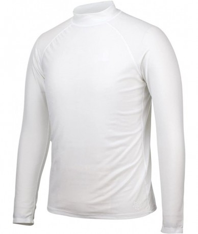 Rash Guards Men's Long Sleeve Sun & Swim Shirt with UPF 50+ - Salt Water Resistant - White - C511QVZY975 $86.33