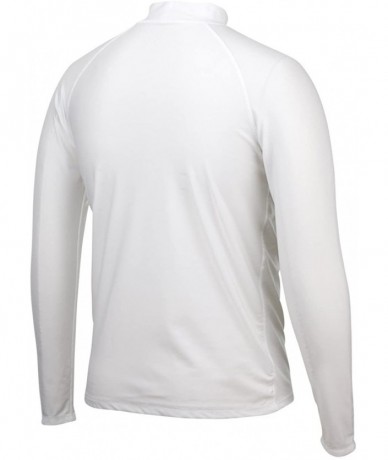 Rash Guards Men's Long Sleeve Sun & Swim Shirt with UPF 50+ - Salt Water Resistant - White - C511QVZY975 $86.33