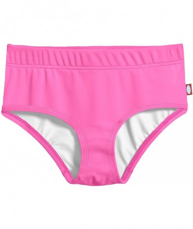 Bottoms Girls' Swimming Bottom Briefs with Lining UPF50+ Rash Guard Swim Brief - Made in USA - Medium Pink - CS184QE6DXQ $35.29