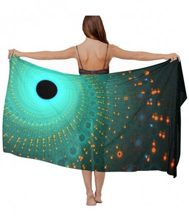 Cover-Ups Women Fashion Shawl Wrap Summer Vacation Beach Towels Swimsuit Cover Up - Spiral Tie Dye - C8190TT68WM $46.48