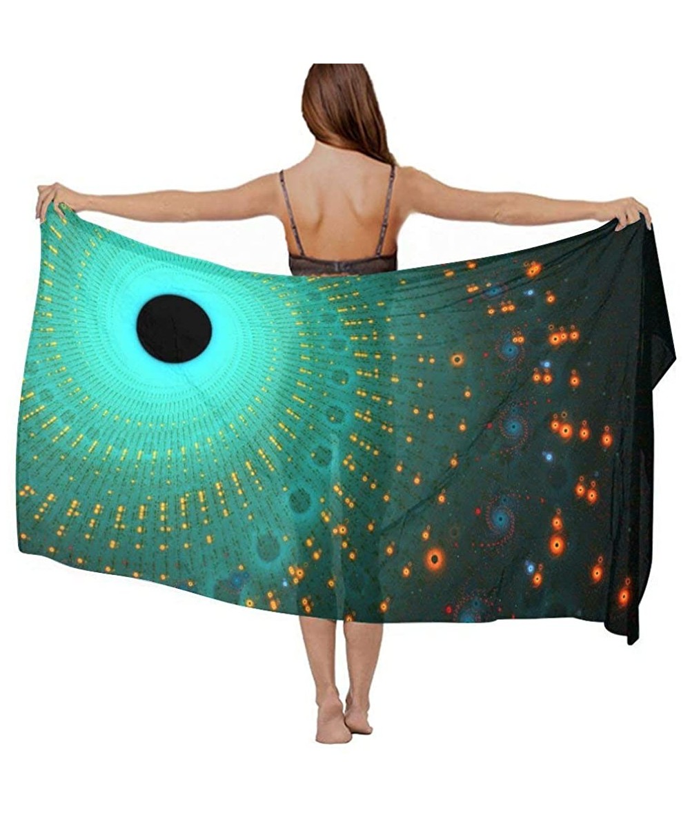 Cover-Ups Women Fashion Shawl Wrap Summer Vacation Beach Towels Swimsuit Cover Up - Spiral Tie Dye - C8190TT68WM $46.48