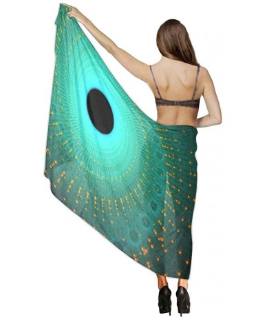 Cover-Ups Women Fashion Shawl Wrap Summer Vacation Beach Towels Swimsuit Cover Up - Spiral Tie Dye - C8190TT68WM $46.48