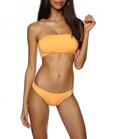 Tops Women's Active Tube Bikini Top Swimsuit - Active Buttercup - CJ18HUDNZ3M $74.93