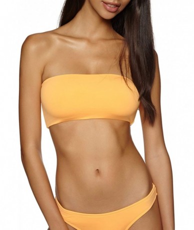 Tops Women's Active Tube Bikini Top Swimsuit - Active Buttercup - CJ18HUDNZ3M $74.93