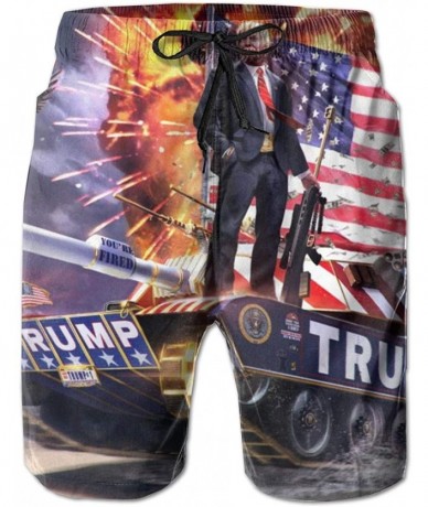 Board Shorts Ice Hot Wolf Mens Casual Boardshort Quick Dry Swimming Shorts - Epic Trump - CC197I23L8R $56.19