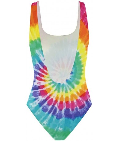 Sets Colorful Tie Dye 1PC Sexy Beach Swimsuit Women Bathing Suit Swimwear S-XL - Multi 1 - CA199UYNQQO $36.04