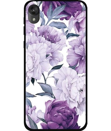 Sets Case Compatible Moto E6 5.5" Soft Black Gel Silicone Rubber Ultra-Slim Flower Marble Back Cover for Motorola E6 Plus 6.1...