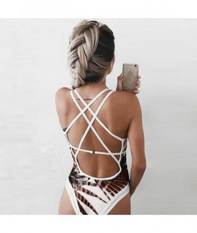 Sets Women One-Piece Off Shoulder Push Up Beachwear Bathing Bikini Swimwear Tassel Fringed Swimsuit - Coffee - CM18GMWMKQY $2...