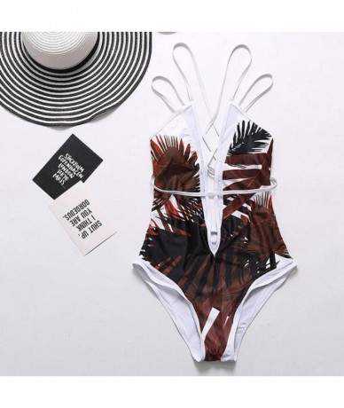 Sets Women One-Piece Off Shoulder Push Up Beachwear Bathing Bikini Swimwear Tassel Fringed Swimsuit - Coffee - CM18GMWMKQY $2...