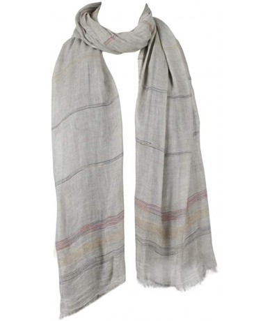 Cover-Ups Womens Lightweight Fashion Scarves Colorful Print Large Thin Scarf Shawl Head Scarf Wrap - 09 Gray - CV18S0Z9GWQ $2...