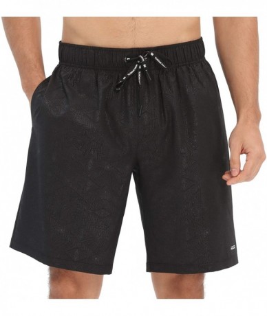 Trunks Men's Swim Trunks with Mesh Lining - Black Star - C8194WWMUTG $33.30