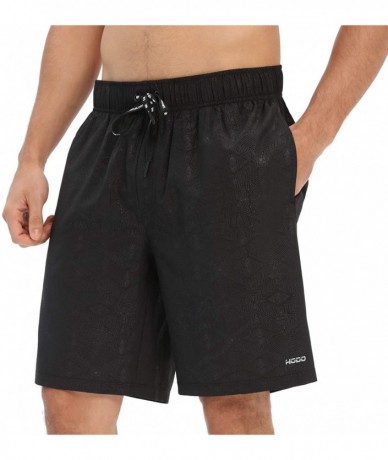 Trunks Men's Swim Trunks with Mesh Lining - Black Star - C8194WWMUTG $33.30