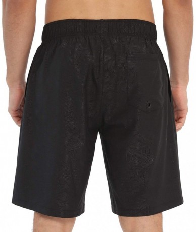 Trunks Men's Swim Trunks with Mesh Lining - Black Star - C8194WWMUTG $33.30