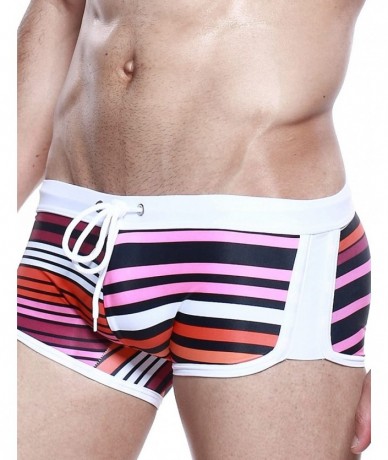 Briefs New Mens Low Rise Sexy Swimwear Boxer Brief Trunks - 2462 - C211LPVFJS3 $36.88