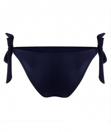 Bottoms Women's Black Swim Bottom Tie Side Wrist Hipster Bikini Bottoms Tankini Swimsuit Briefs - Blue - C318DZUAQQW $19.79