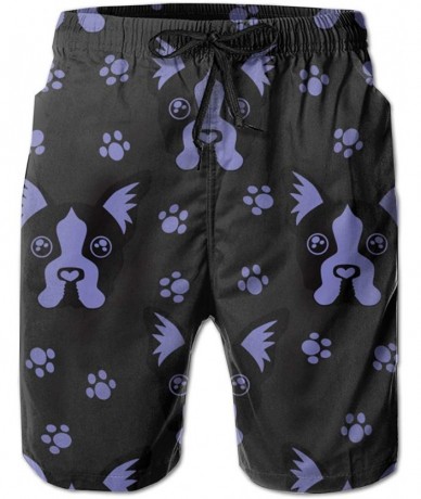 Board Shorts Cute Bulldog with Paws Men's Swim Trunks Bathing Suits Board Shorts - CL19E8H8Z35 $58.43