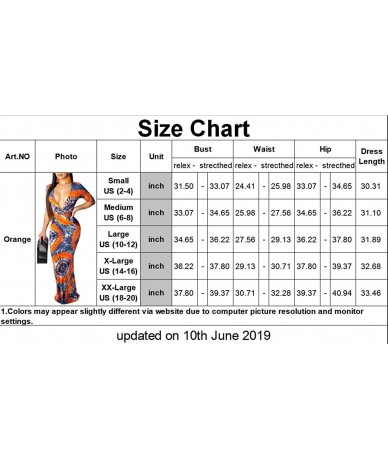 Cover-Ups Women's Summer Floral Spaghetti Strap Maxi Dresses Sexy V-Neck Beach Boho Tropical Long Sundress - Floralorange - C...