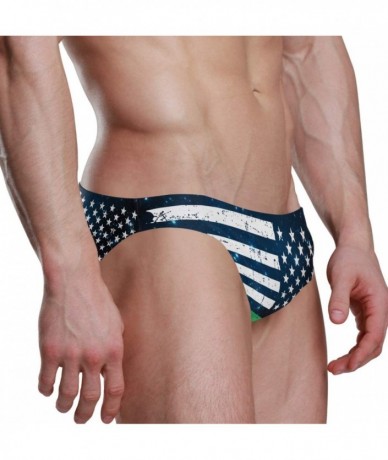 Briefs Mens Swimwear Swim Trunk Italian American Thin Line Flag Athletic Swimsuit Beach Shorts Board Triangle Briefs Bikini -...