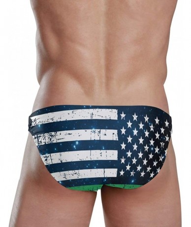 Briefs Mens Swimwear Swim Trunk Italian American Thin Line Flag Athletic Swimsuit Beach Shorts Board Triangle Briefs Bikini -...