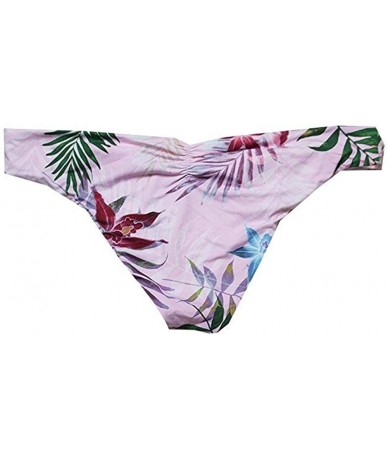 Bottoms Women's Palm Reader Printed Cheeky Bikini Bottoms - Pink - C418D9CDY56 $19.51