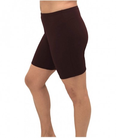 Bottoms Women's Solid Swim Bike Short - Brown - CN197335II6 $62.24