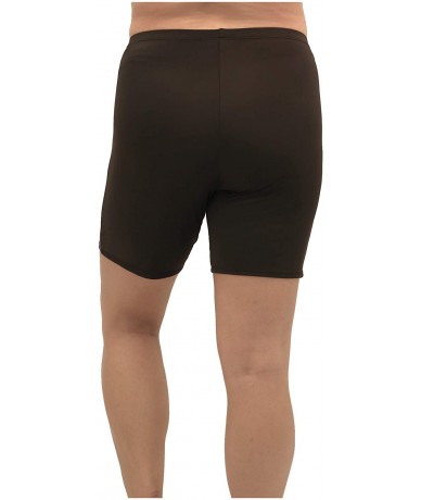 Bottoms Women's Solid Swim Bike Short - Brown - CN197335II6 $62.24