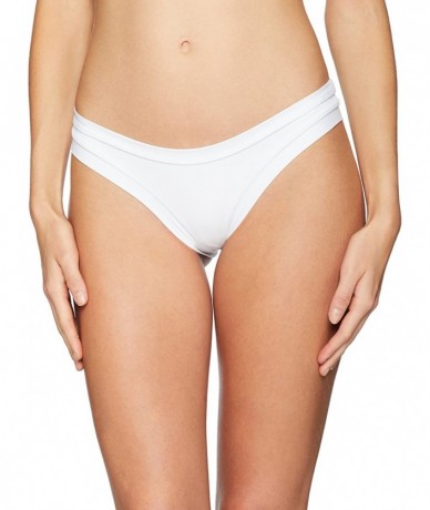 Tankinis Women's Audrey Low Rise Bikini Bottom Swimsuit - Ibiza Ribbed White - C21806A7QC6 $70.95