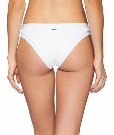 Tankinis Women's Audrey Low Rise Bikini Bottom Swimsuit - Ibiza Ribbed White - C21806A7QC6 $70.95