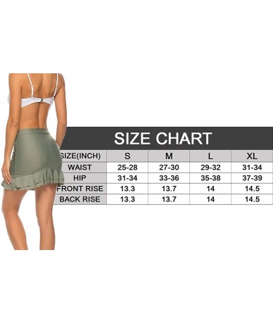 Board Shorts Women's Wide Waistband Bikini Shorts Swimsuit Bottom Swimming Pants Beachwear with Adjustable Ties - Skirt Black...