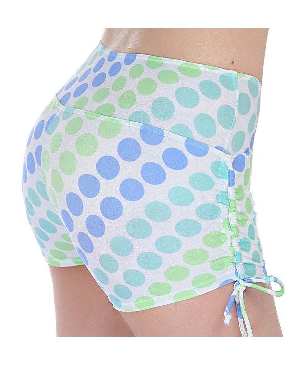 Tankinis Women's Drawstring Swim Board Shorts Beach Bikini Swimsuit Bottoms - Polka Dots - CU18CMXYRWR $29.20