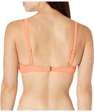 Tops Women's Tie Front Top - Peach - CB18XAI0LIS $27.10