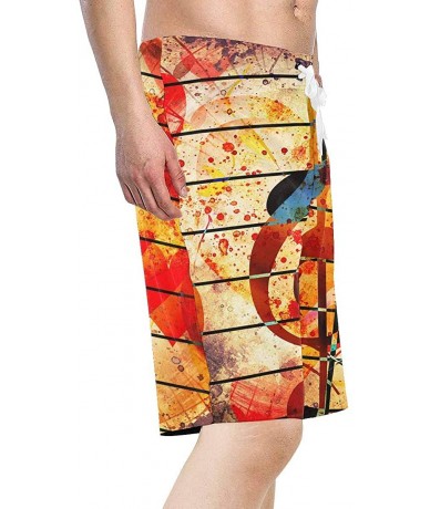 Board Shorts Men's Printed Board Shorts Loose Fit Quick Dry No Mesh Lining - Multi 5 - CN18QU5YKZ7 $56.59