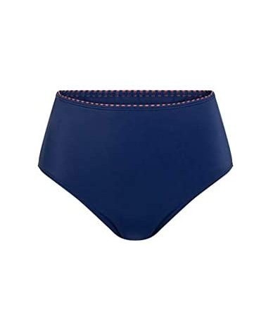 Bottoms Women's Alabama High Waist Brief Swim Panty Swimsuit - Navy / Rust - CE199LUHO46 $45.78