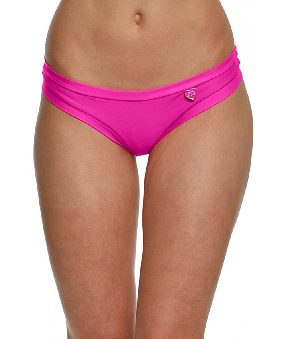 Tankinis Women's Smoothies Audrey Solid Low Rise Bikini Bottom Swimsuit - Flamingo Pink - C318698YEYL $61.80