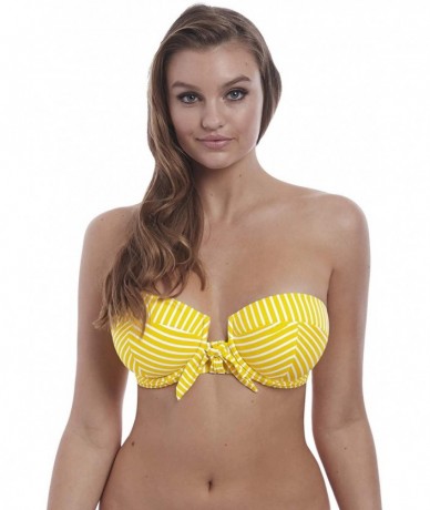 Tops Beach Hut Bandeau Bikini Top - California - CH18QW2INAT $74.21