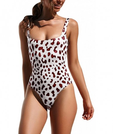 One-Pieces Women's One Piece Tummy Control U Neck Backless Swimsuits Bathing Suit Swimwear Beachwear - Z-wine Red - CL1905OGM...